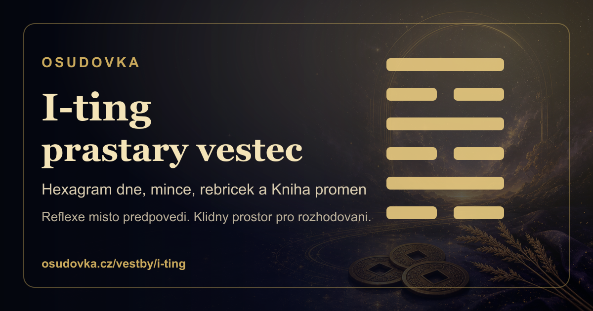 Un mapa visual del I Ching de Osudovka — hexagramas, una pregunta y caminos hacia una lectura según la situación de vida